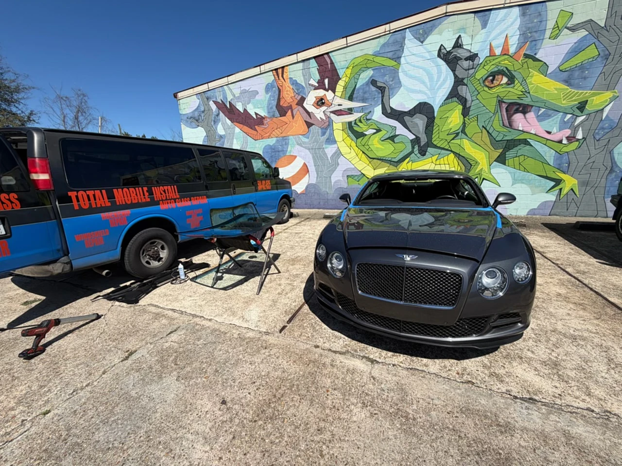 Mobile auto glass and tint workmanship photo 11 by Total Mobile Install in New Orleans