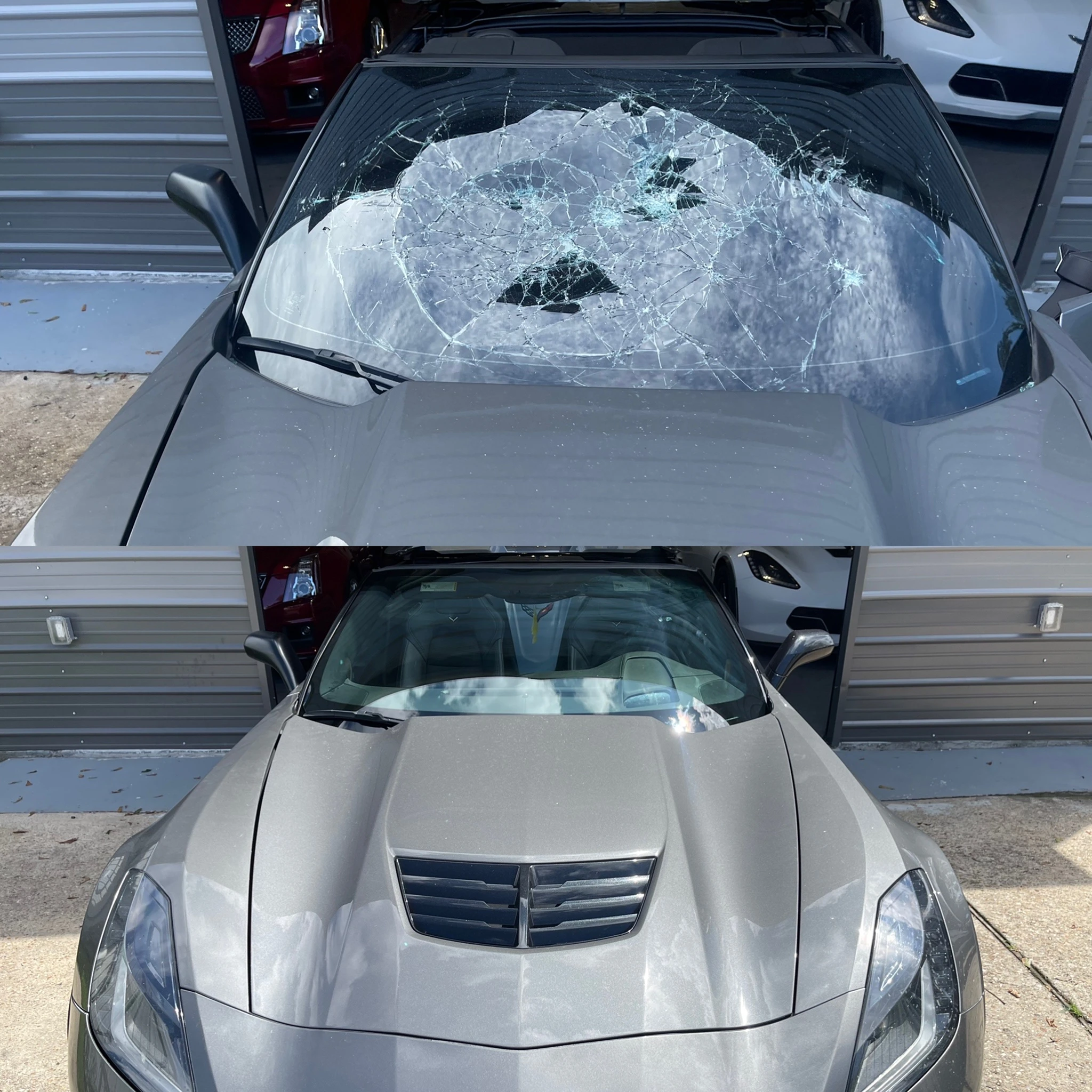 Nissan Altima driver side door window replacement before and after